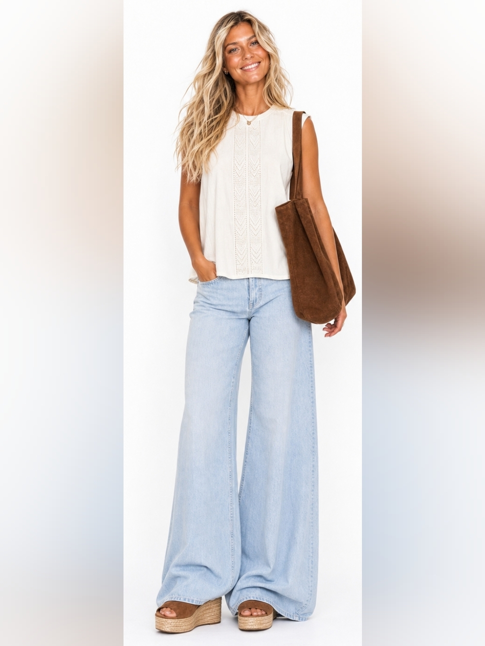 NWT BANANA REPUBLIC Boho Embroidered Sleeveless Top/Shell